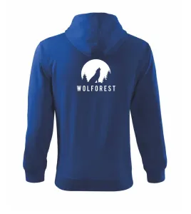 Wolforest - Mikina s kapucí na zip trendy zipper