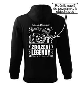 Zrození legendy - pro fotbalistu - Mikina s kapucí na zip trendy zipper