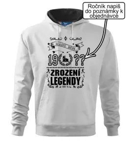 Zrození legendy - pro inline bruslaře - Mikina s kapucí hooded sweater