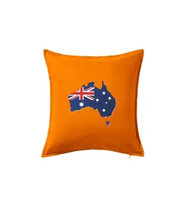 Austrálie - vlajka mapa - Polštář 50x50