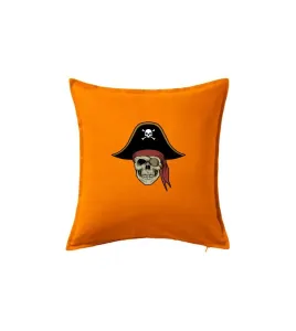Pirátská lebka s kloboukem - Polštář 50x50
