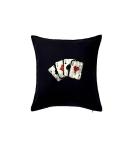 Poker - karty kreslené - Polštář 50x50