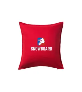 Snowboard logo - Polštář 50x50