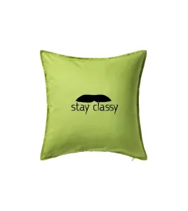 Stay Classy - mustache - Polštář 50x50