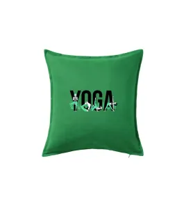Yoga nápis barevný - Polštář 50x50