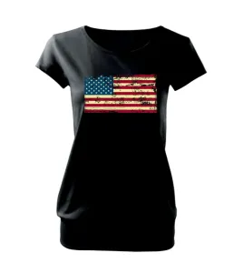 Americká vlajka stará - Volné triko city