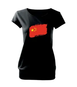 Čína vlajka - Volné triko city