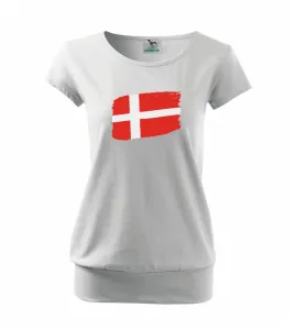 Dánsko vlajka - Volné triko city