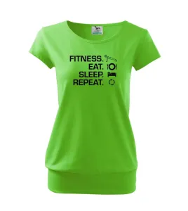 Fitness Eat Sleep Repeat - Volné triko city