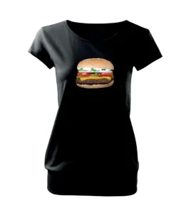 Hamburger foto - Volné triko city