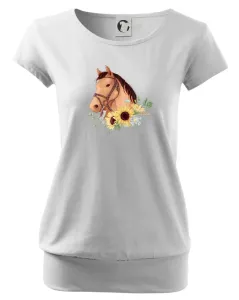 Hlava koně a slunečnice - Volné triko city