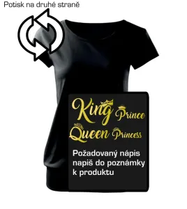 King Queen Rodinná zlatá - Volné triko city