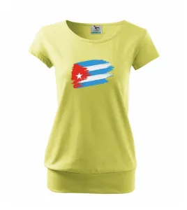 Kuba vlajka - Volné triko city