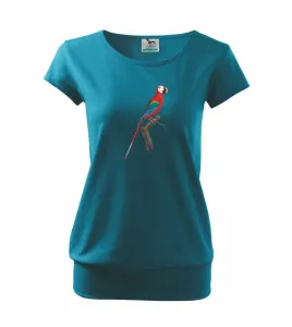 Papoušek červený na větvi - Volné triko city