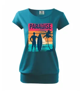 Paradise - barevný čtverec - Volné triko city