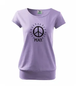 Peace symbol černobílý - Volné triko city