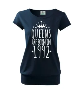 Queens are born in 1992 - Volné triko city