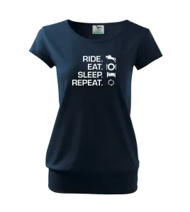 Ride Eat Sleep Repeat koně - Volné triko city
