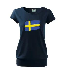 Švédsko vlajka - Volné triko city