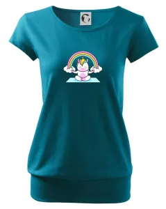 Yoga jednorožec - duha - Volné triko city