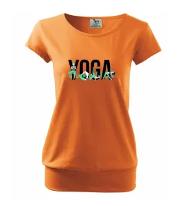 Yoga nápis barevný - Volné triko city