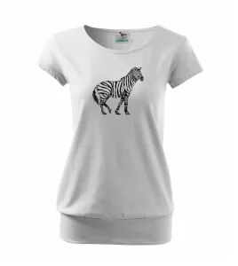 Zebra kreslená - Volné triko city