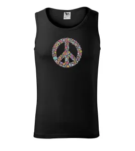 Peace symbol lístečky - Tílko pánské Core