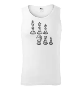 Šachové figurky kreslené - Tílko pánské Core