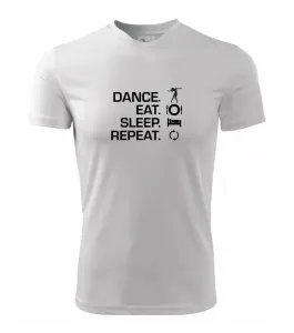 Dance eat sleep repeat - holka - Dětské triko Fantasy sportovní (dresovina)