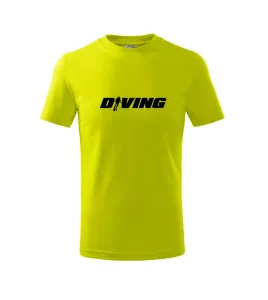 Diving nápis potápěč - Triko dětské basic