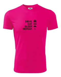 Drive eat sleep repeat - Dětské triko Fantasy sportovní (dresovina)