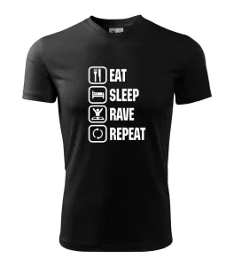 Eat sleep rave repeat - Dětské triko Fantasy sportovní (dresovina)