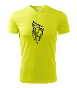 Geometrie - vlk - vyjící - Dětské triko Fantasy sportovní (dresovina)