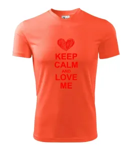 Keep calm and love me - Dětské triko Fantasy sportovní (dresovina)