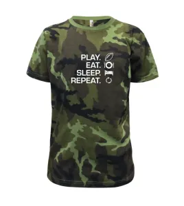 Play Eat Sleep Repeat americký fotbal - Dětské maskáčové triko