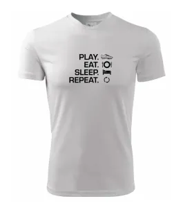 Play Eat Sleep Repeat fotbal - Dětské triko Fantasy sportovní (dresovina)