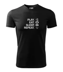 Play Eat Sleep Repeat házená - Dětské triko Fantasy sportovní