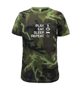 Play Eat Sleep Repeat polo - Dětské maskáčové triko