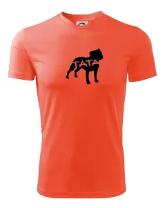 Stafordširský bullteriér táta obrys - Dětské triko Fantasy sportovní (dresovina)
