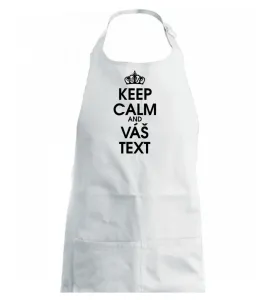 Keep calm - váš text - Dětská zástěra na vaření