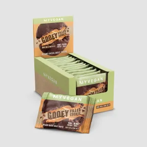 Veganské plněné proteinové cookie - Double Chocolate & Peanut Butter