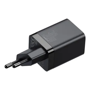 Baseus Super Si Pro Quick Charger USB + USB-C 30W síťová nabíječka (černá)