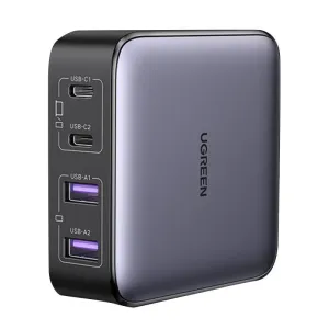 UGREEN CD327 Nexode síťová nabíječka, 2x USB-C, 2x USB-A, GaN, 65W (šedá) #2097232