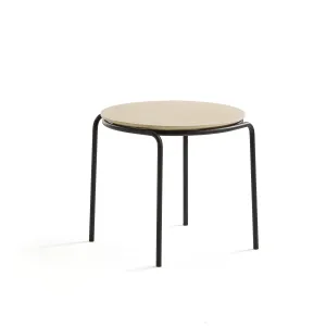Konferenční stolek Ashley, Ø570 mm, výška 470 mm, černá, bříza