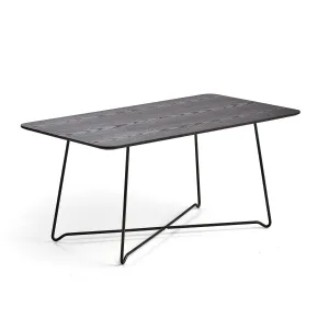 Konferenční stolek IRIS, 1100x600 mm, černá, černý dub
