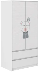 Dětská šatní skříň s roztomilým zvířátkem 180x55x90 cm