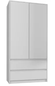 Dětská šatní skříň v bílé barvě 180x55x90 cm