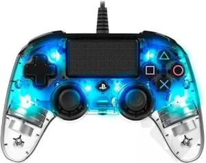 Nacon Wired Compact Controller PS4 - průhledný modrý