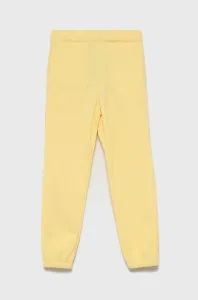 Dětské kalhoty Name it žlutá barva, hladké