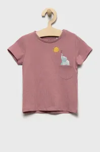 Dětské tričko Name it růžová barva
